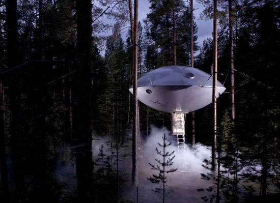 30. The UFO at the Treehotel, Harads, Sweden