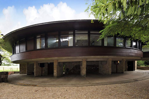 On the market: 1960s Arthur A J Marshman-designed Horton Rounds circular house in Horton, Northamptonshire