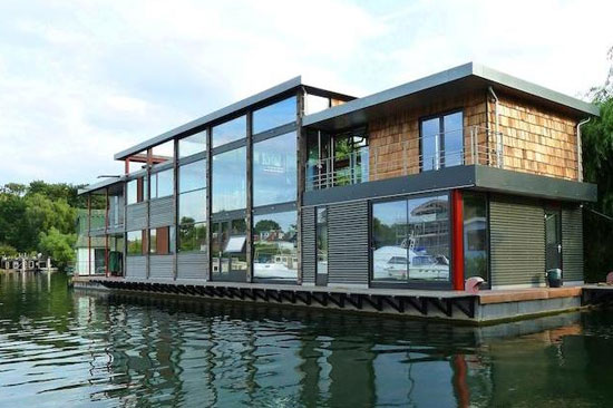 Five-bedroom modernist floating home on Taggs Island, Hampton, Middlesex