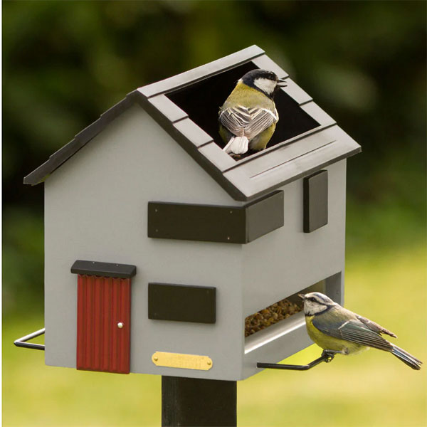 7. Scandi house bird feeder and bath