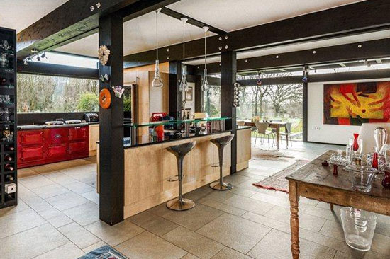 Seven-bedroom contemporary modernist Huf Haus in Little London, near Andover, Hampshire