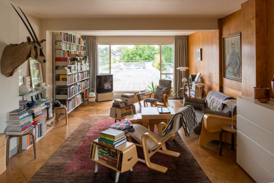 The Penthouse in the 1930s Wells Coates-designed Isokon Building in London NW3