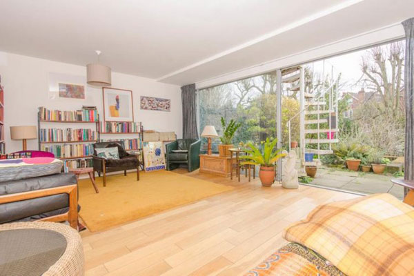 1960s modernist townhouse in Highgate, London N6