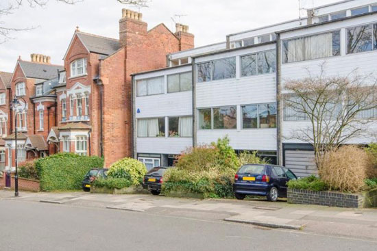 1960s modernist townhouse in Highgate, London N6