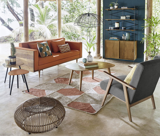 Janeiro midcentury furniture range at Maisons Du Monde