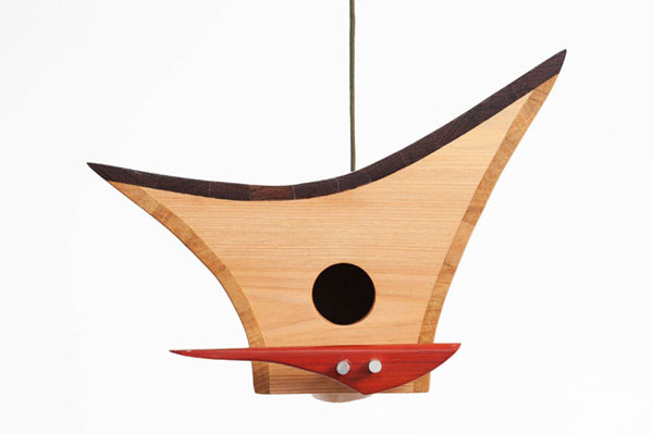 Architecture for birds: Midcentury-style birdhouses by KoolBird