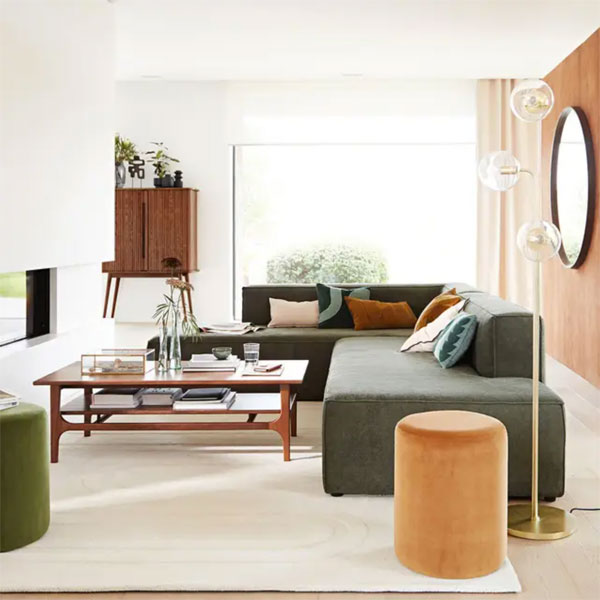 Larsen 1970s-style furniture range at La Redoute