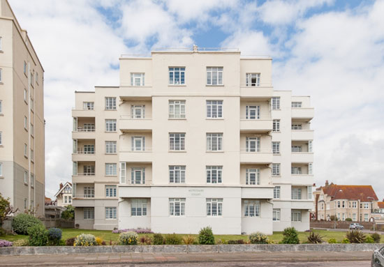 On the market: Two-bedroom apartment in the 1930s Henry Tanner-designed Motcombe Court art deco building in Bexhill-on-Sea, East Sussex