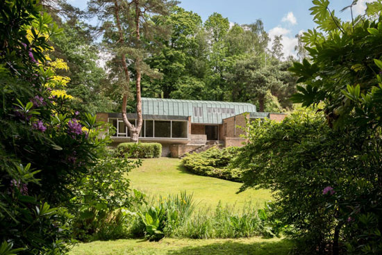 On the market: 1960s Leslie Gooday-designed grade II-listed modernist property in St George’s Hill, Weybridge, Surrey