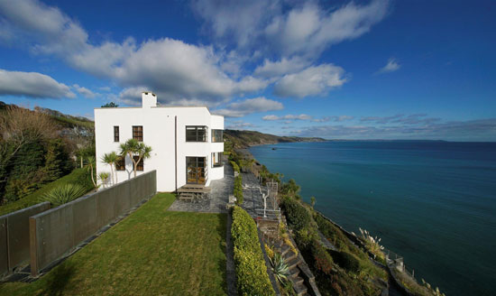 1930s Gradna House coastal art deco property near Looe, Cornwall