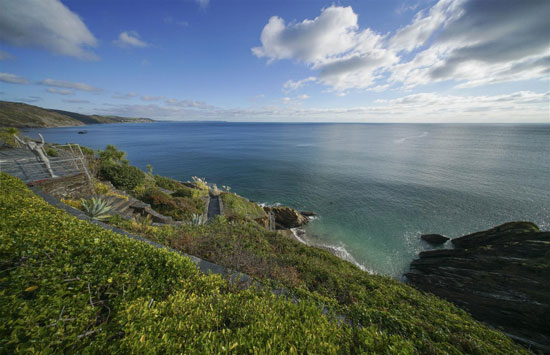 1930s Gradna House coastal art deco property near Looe, Cornwall