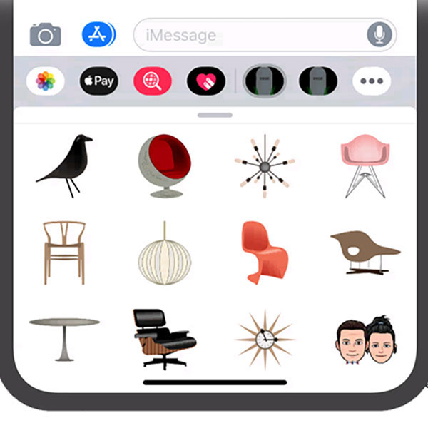 Free midcentury modern emojis by Death By Modernism