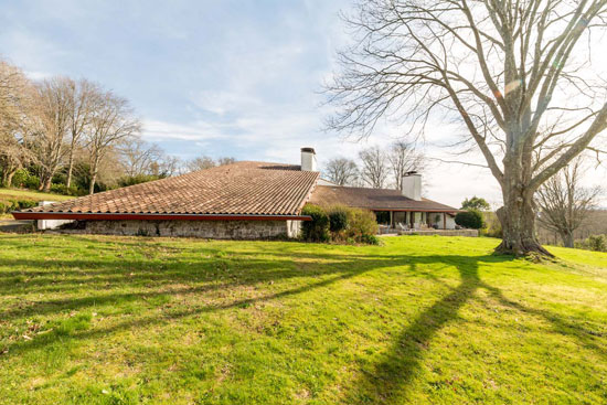 1970s Jean-Raphael Hebrard modern house in Arcangues, south-west France