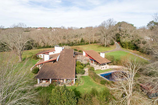 1970s Jean-Raphael Hebrard modern house in Arcangues, south-west France