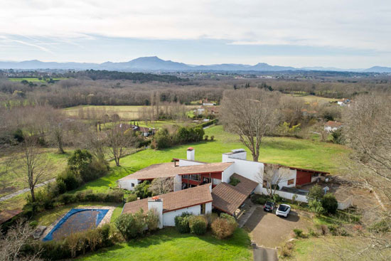 1970s Jean-Raphael Hebrard modern house in Arcangues, south-west France