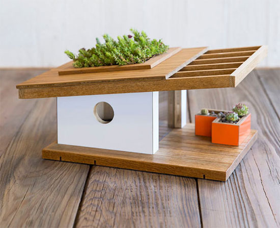 Design spotting: Midcentury modern birdhouses by Sourgrassbuilt