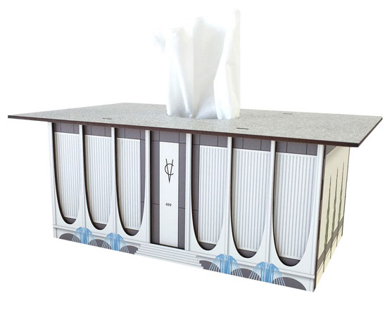 Midcentury modern house tissue boxes