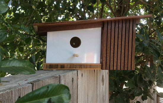 Design spotting: Midcentury modern birdhouses by Sourgrassbuilt