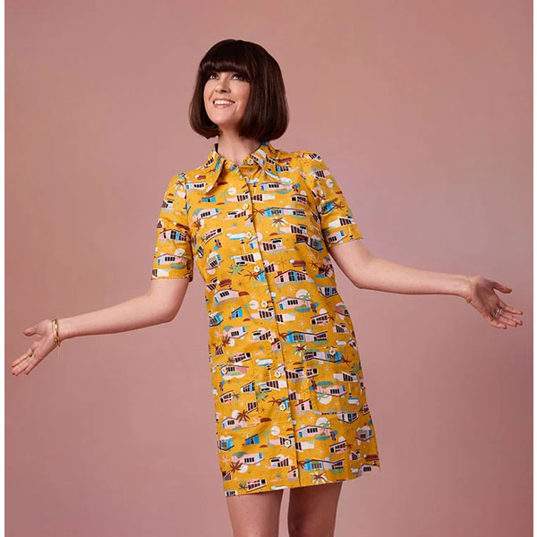 26. Dawn O’Porter X Joanie - Bellini Mid-Century Bungalow Print Shift Dress