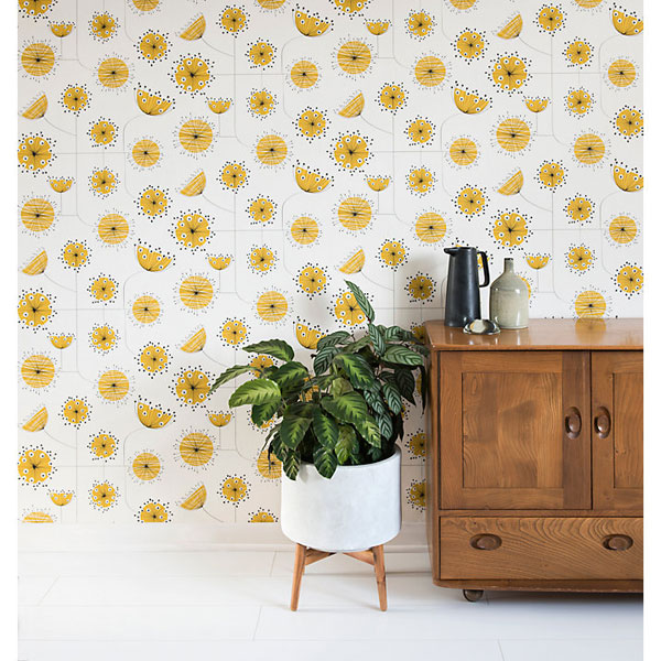 1950s-style Dandelion Mobile wallpaper range by MissPrint