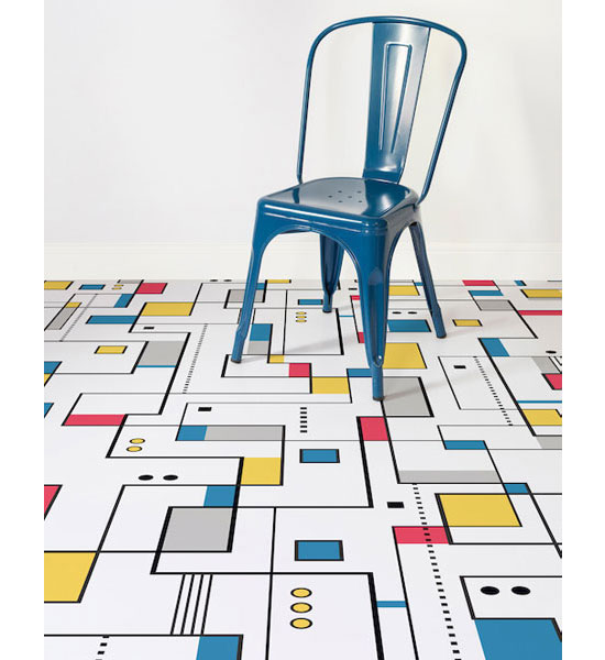 Design spotting: Mondrian-style flooring at Atrafloor