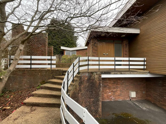 1960s modern house in Llanfrechfa, near Cwmbran, South Wales