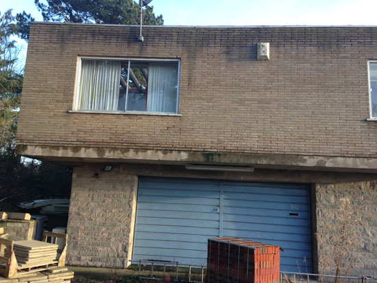 Now derelict: 1960s midcentury modern property in Newark, Nottinghamshire