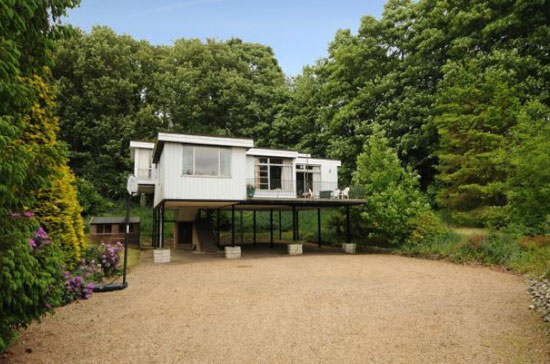 On the market: Sunnybank 1980s-built house on stilts in Coltishall, near Norwich, Norfolk