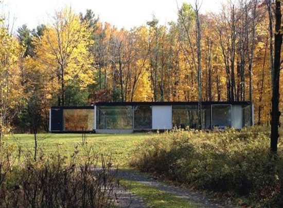 The Binocular House modernist property in Ghent, NY, USA