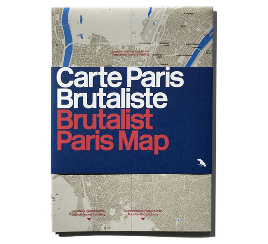 Out now: Brutalist Paris Map by Blue Crow Media