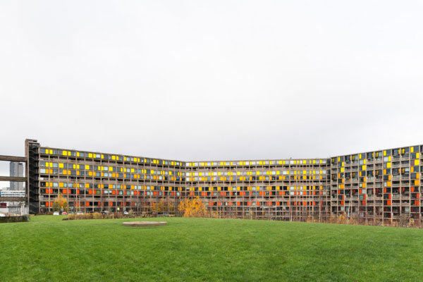 Apartment in the brutalist Park Hill development, Sheffield, South Yorkshire