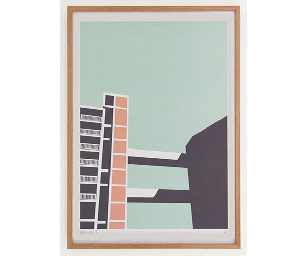 Brutalist art: Park Hill Sheffield prints by Laura Knight Studio