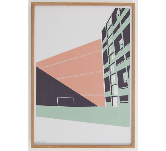 Brutalist art: Park Hill Sheffield prints by Laura Knight Studio