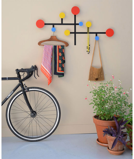 Mondrian-style Piet coat stand by Presse Citron