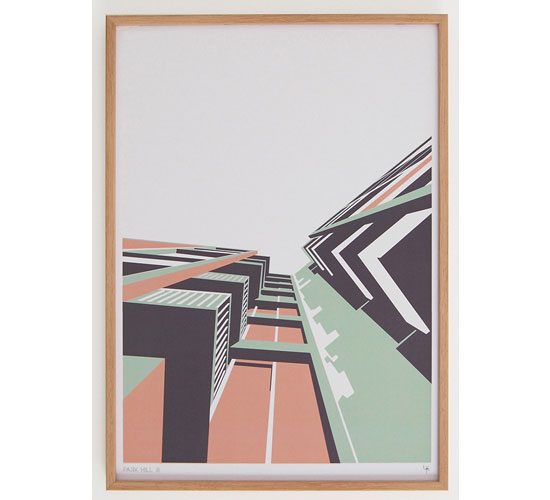 Brutalist art: Park Hill Sheffield prints by Laura Knight Studio