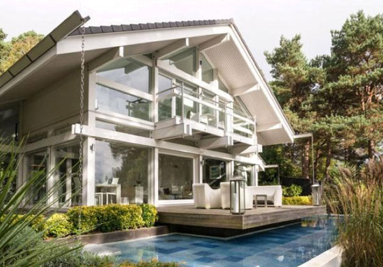 Four-bedroom modernist Huf Haus in Poole, Dorset