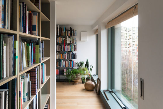 Apartment in the brutalist Park Hill development, Sheffield, South Yorkshire