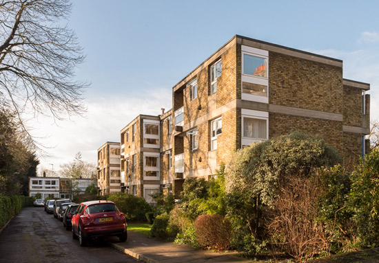 On the market: Grade II-listed apartment in 1950s Langham House Close, Richmond upon Thames, Surrey