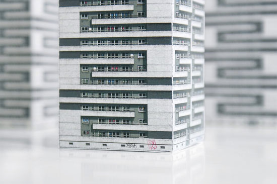 Paris Brut - miniature models of Parisian brutalism by Zupagrafika