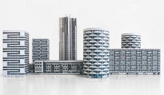 Paris Brut - miniature models of Parisian brutalism by Zupagrafika