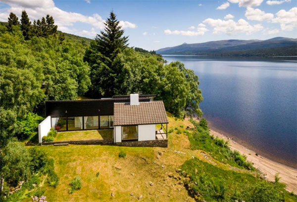 Grianan 1960s modernist property in Kinloch Rannoch, near Pitlochry, Scotland