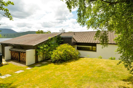 Grianan 1960s modernist property in Kinloch Rannoch, near Pitlochry, Scotland