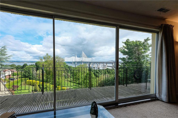 1970s modern house in South Queensferry, near Edinburgh, Scotland