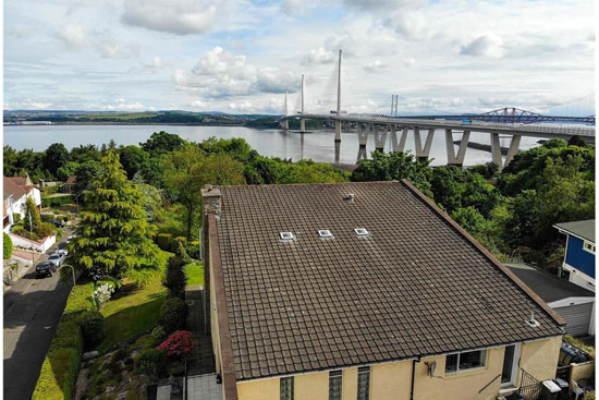 1970s modern house in South Queensferry, near Edinburgh, Scotland