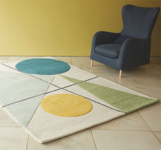 Design spotting: Forma midcentury-inspired rug at Habitat