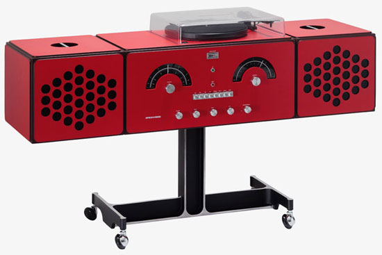 Iconic Brionvega Radiofonografo record player is back in red