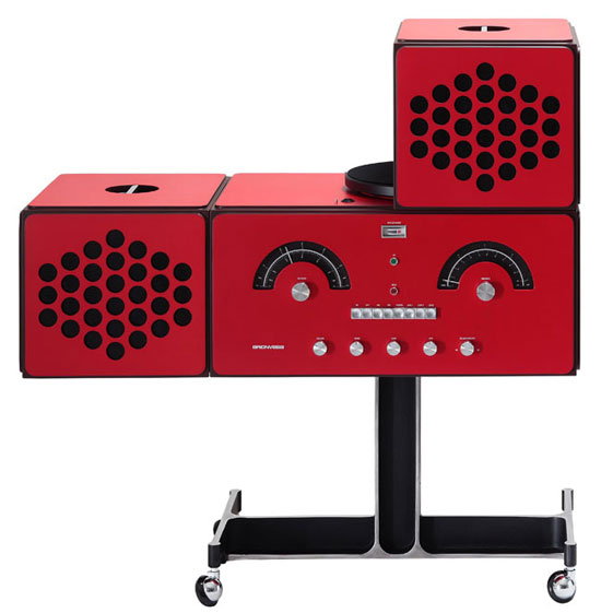 Iconic Brionvega Radiofonografo record player is back in red