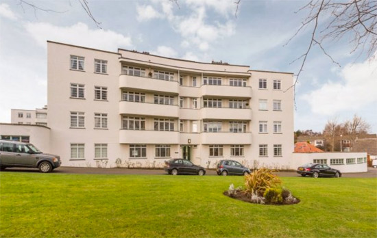 On the market: Three-bedroom apartment in the Ravelston Garden art deco building in Ravelston, Edinburgh