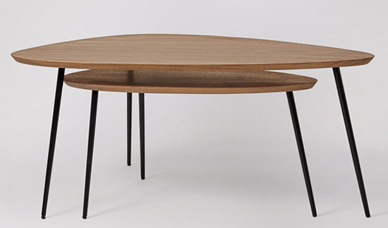 Sills midcentury-style coffee table set at Swoon Editions 