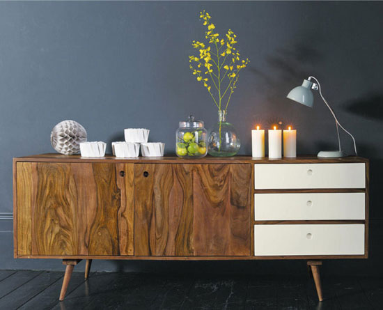 Midcentury interior: Andersen sideboard range at Maisons Du Monde